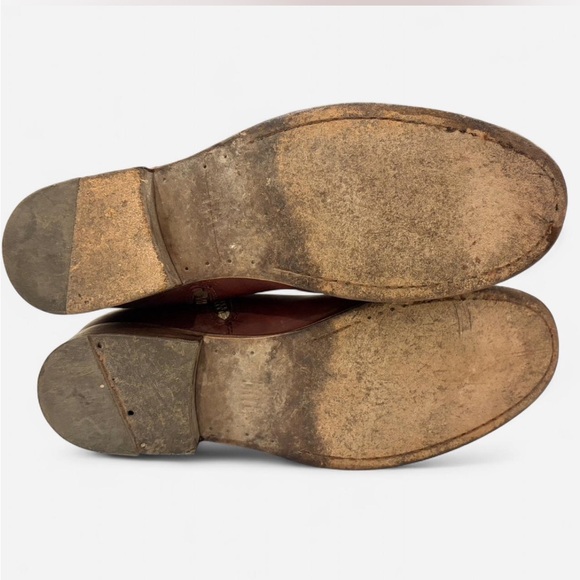 Frye red Leather Ankle Boots with Zipper - Picture 5 of 8